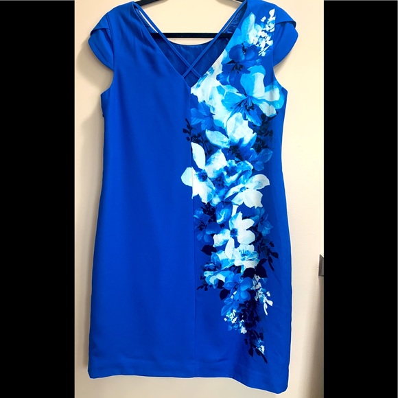 Jacques Vert Royal Blue Dress (petite) - Picture 2 of 4